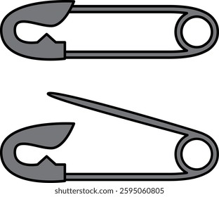 Simple illustration of a safety pin