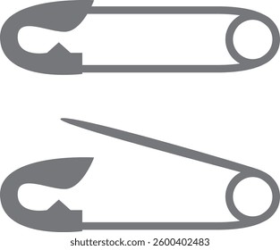Simple illustration of a safety pin
