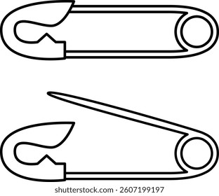 Simple illustration of a safety pin