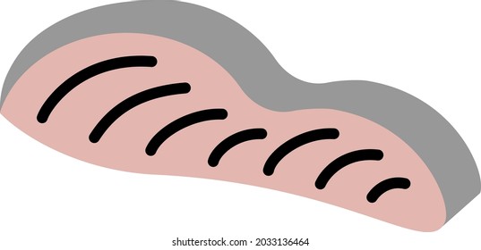 a simple illustration of salmon fillet