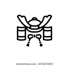 A simple illustration of a samurai helmet decoration.