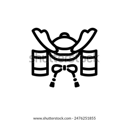 A simple illustration of a samurai helmet decoration.