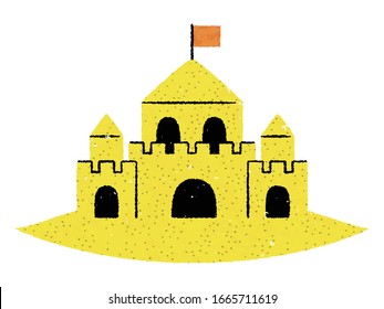 simple illustration of sand castle