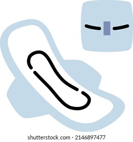 simple illustration of sanitary napkins
