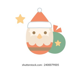 A simple illustration of Santa Claus.