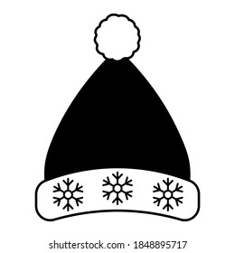 Simple illustration of Santa Claus Christmas hat icon