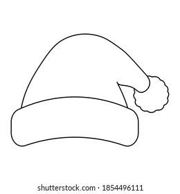 Simple illustration of Santa Claus Christmas hat icon