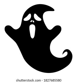 Simple illustration of scary ghost monster for Halloween day