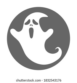 Simple illustration of scary ghost monster for Halloween day