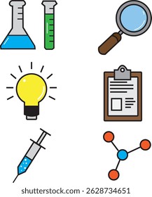 Simple Illustration of Science Icons