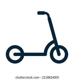 Simple illustration of scooter - vector icon isolated on white background for web