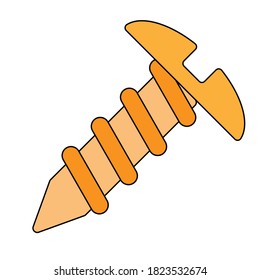 Icono simple de tornillo Concepto de herramienta de trabajo