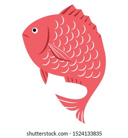 simple illustration of sea bream