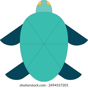 Simple Illustration of a sea turtle
