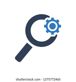 Simple Illustration of Search Engine Repair Icon