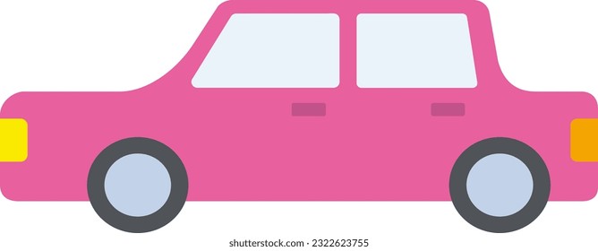 A simple illustration of a sedan type car