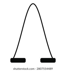 Simple illustration of a seesaw or teeter totter toy playground equipment icon