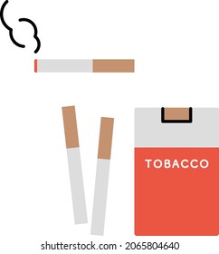 simple illustration set of cigarettes
