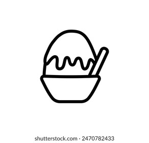 A simple illustration of shaved ice