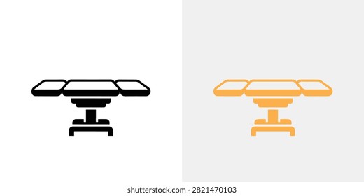 Simple illustration showing a sleek black and warm orange solar panel setup with three panels mounted on a sturdy base stand for clean energy solutions