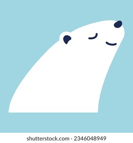 A simple illustration of a sideways polar bear