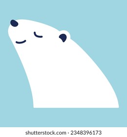 Eine einfache Illustration eines seitlichen Eisbären