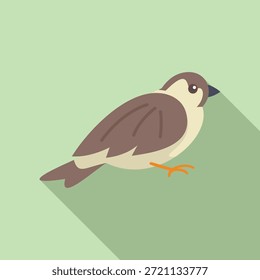 Ilustración simple de un pájaro Pequeño de pie, ideal para proyectos sobre aves, naturaleza y vida silvestre