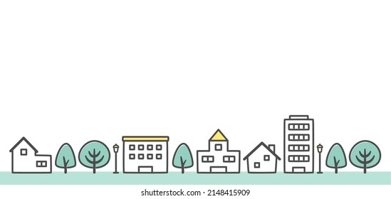 simple illustration of small town