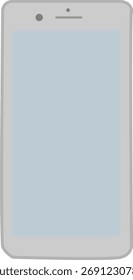 Ilustração simples de um smartphone com uma tela em branco, perfeito para maquetes