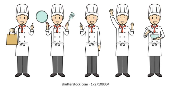 simple ilustración de un chef sonriente