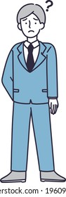 simple illustration of a smiling company man