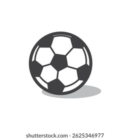 Simple Illustration of a Soccer Ball on a Plain White Background
