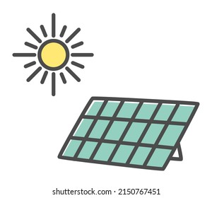 simple illustration of solar power