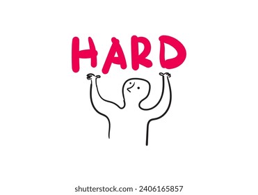 Simple illustration, someone wants to convey their feelings