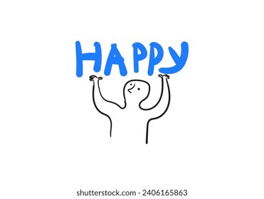 Simple illustration, someone wants to convey their feelings