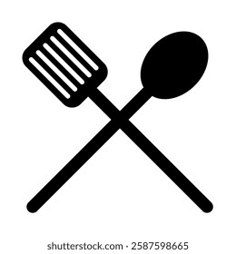 simple illustration of spatula and ladle icon