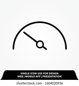 Simple Illustration of Speedometer line Icon