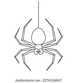 Simple illustration of spider for Happy Halloween Day