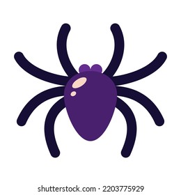 Simple illustration of a spider on a white background. vector illustration