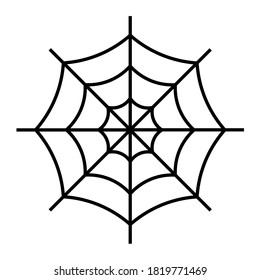 Simple illustration of spider web for Happy Halloween Day