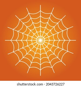 Simple illustration of spider web for Happy Halloween Day