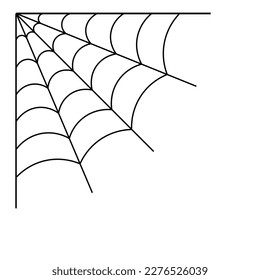 Simple illustration of spider web for Happy Halloween Day