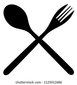 Simple illustration spoon fork icon vector eps 10 