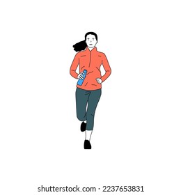 simple illustration of sports person running