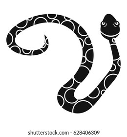 Simple illustration of spotted snake vector icon for web