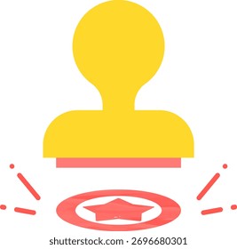 Ilustración simple de sellar un sello