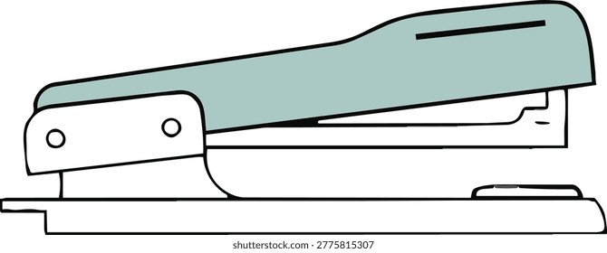 A simple illustration of a stapler, a common office supply used to bind paper together.
