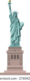 A simple illustration of the Statue of Liberty.