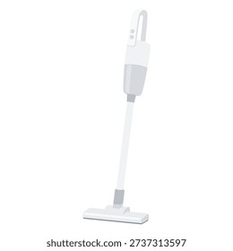 A simple illustration of a stick vacuum cleaner. This design is easy to use as material for introducing home appliances or for everyday life scenes.