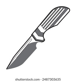 Simple Illustration of Stout Knife or Dagger